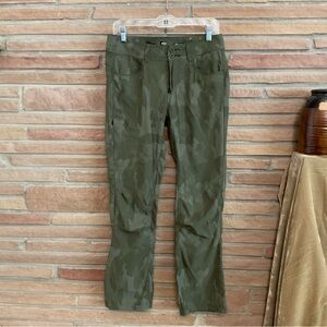 Prana Outdoor Hiking Pants Camo Print Recycled Fabric Size 6